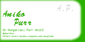 aniko purr business card